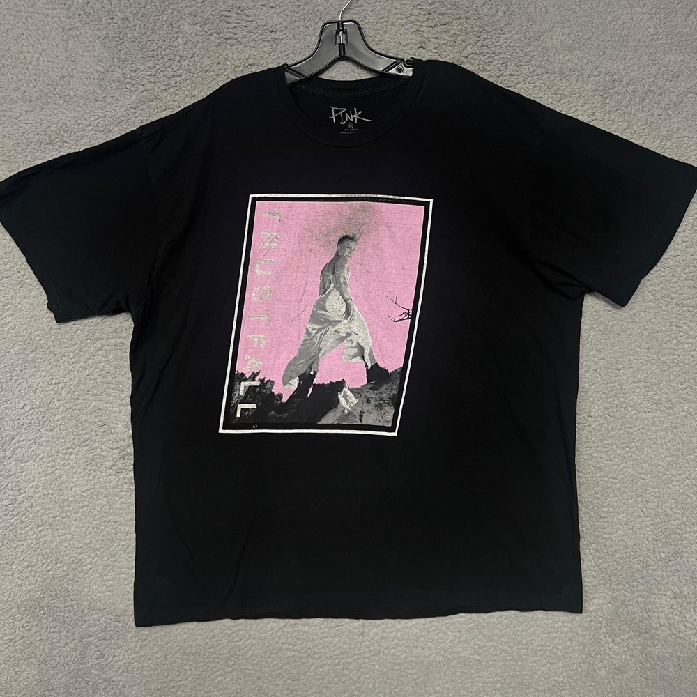 P!nk Trustfall Alecia Moore T Shirt Men's Size 2XL XXL Black Concert Merch Tee